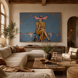 SOLORART Vintage Americana Art | Cowgirl's Moment of Ease