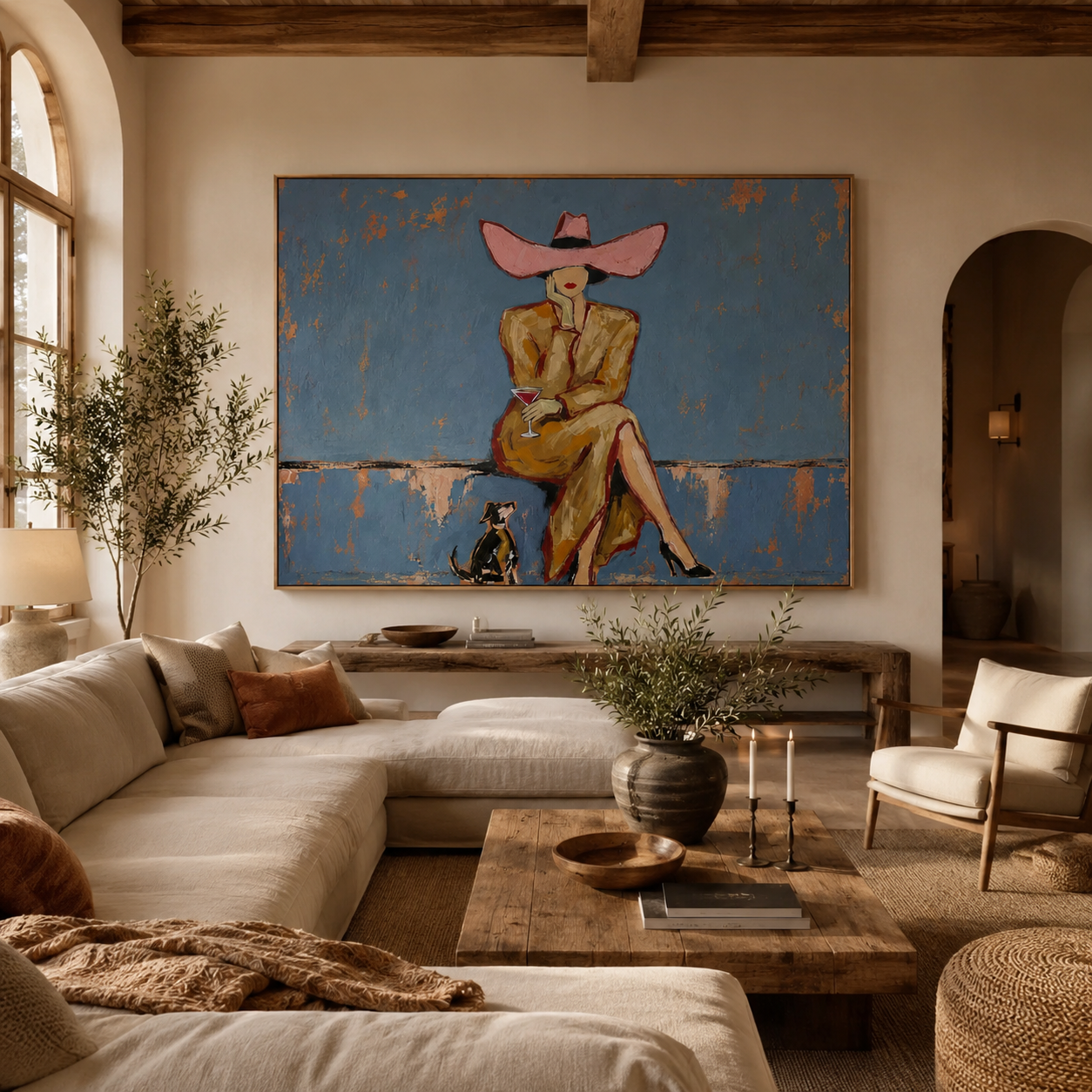 SOLORART Vintage Americana Art | Cowgirl's Moment of Ease