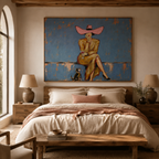 SOLORART Vintage Americana Art | Cowgirl's Moment of Ease