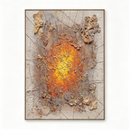 SOLORART Wabi-Sabi Art | Cracked Amber Burst