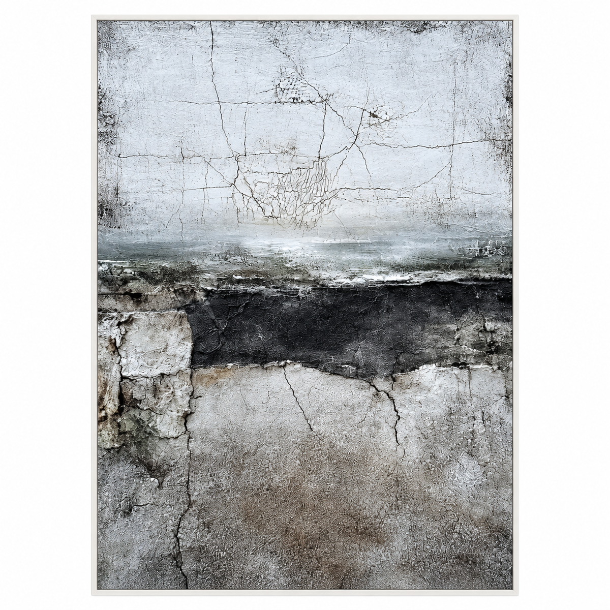 SOLORART Wabi-Sabi Art | Cracked Ash Divide
