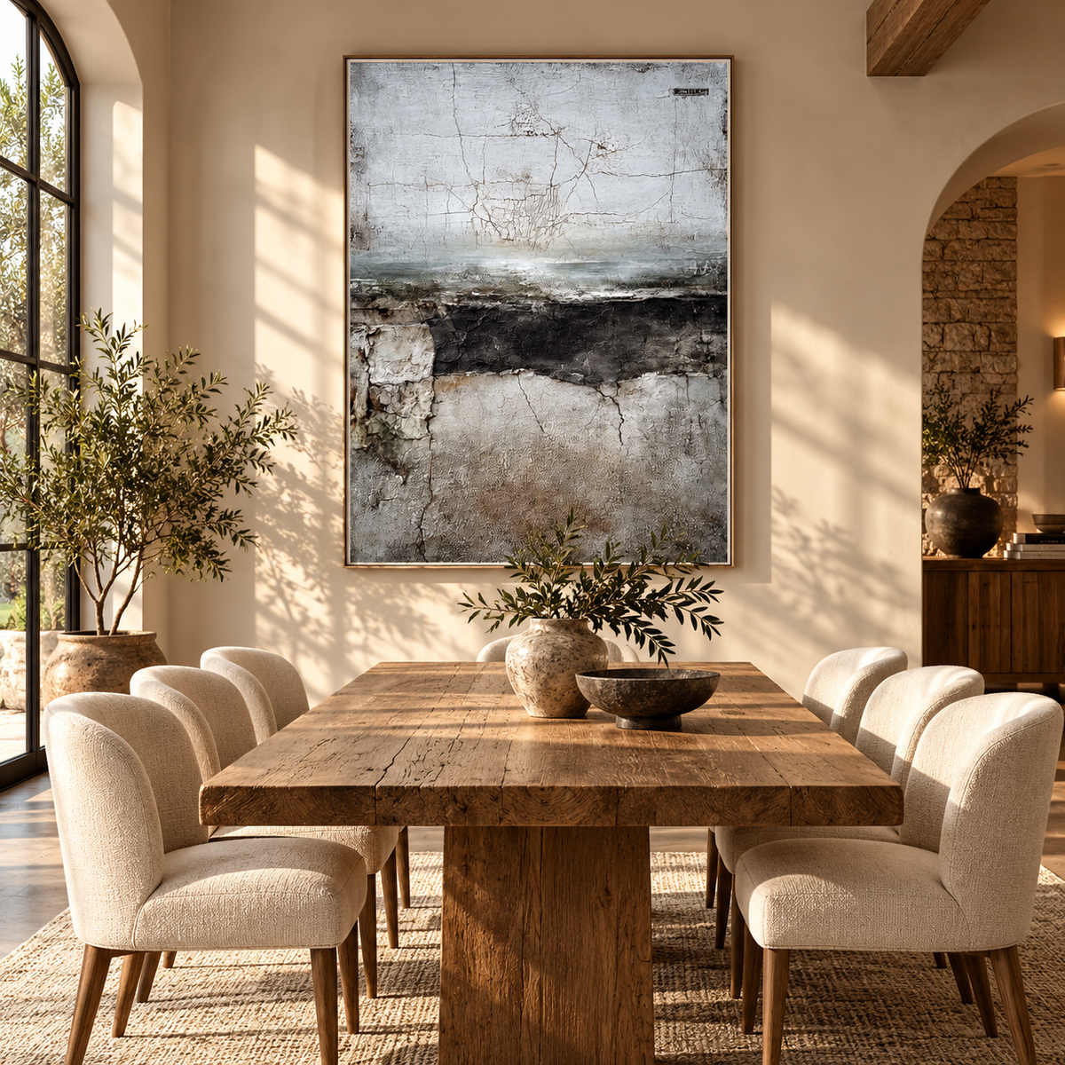SOLORART Wabi-Sabi Art | Cracked Ash Divide