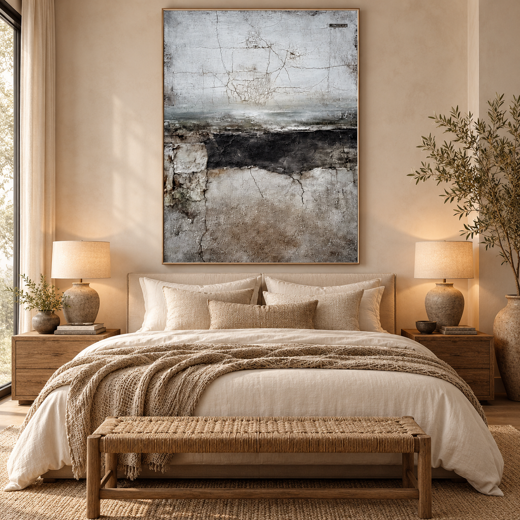 SOLORART Wabi-Sabi Art | Cracked Ash Divide