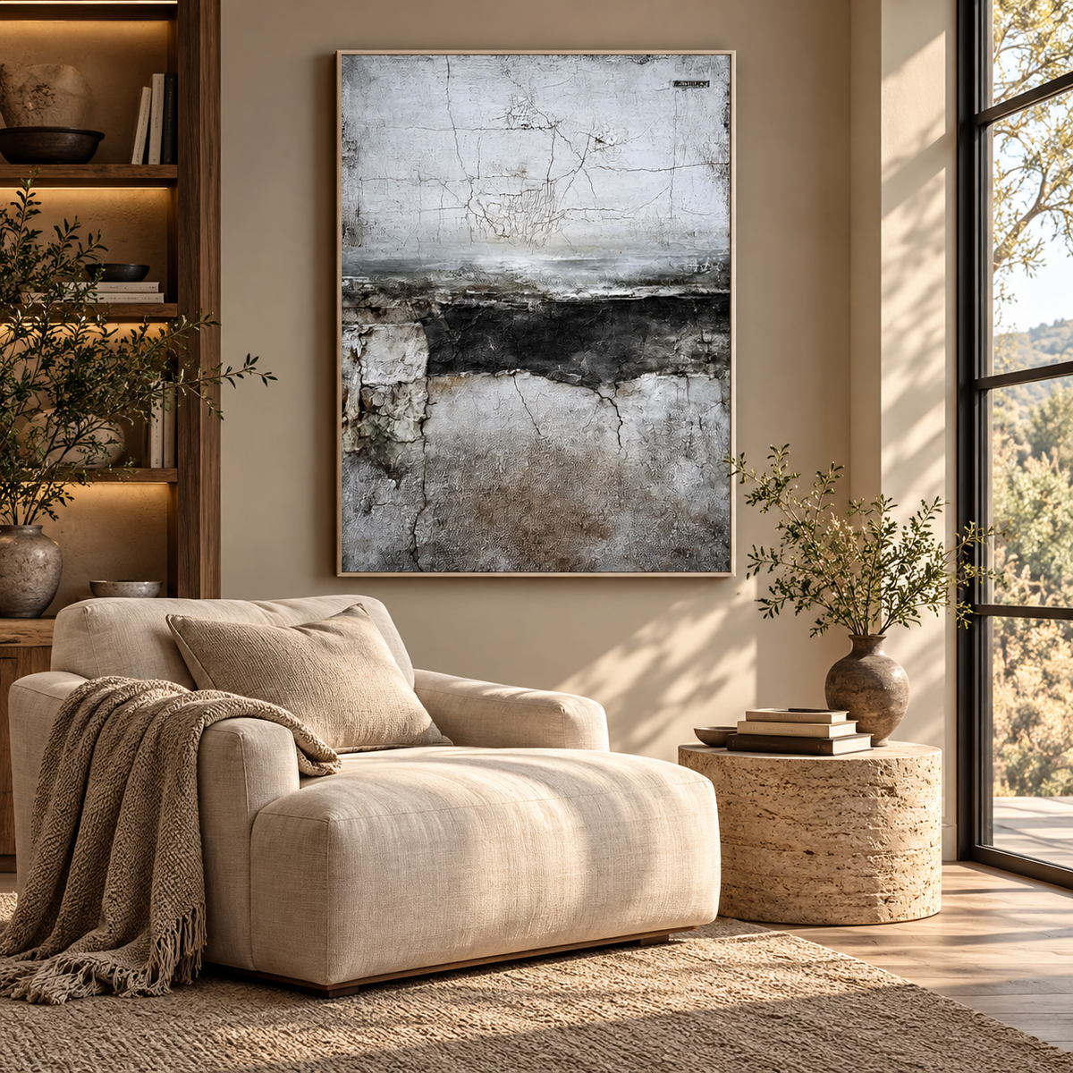 SOLORART Wabi-Sabi Art | Cracked Ash Divide