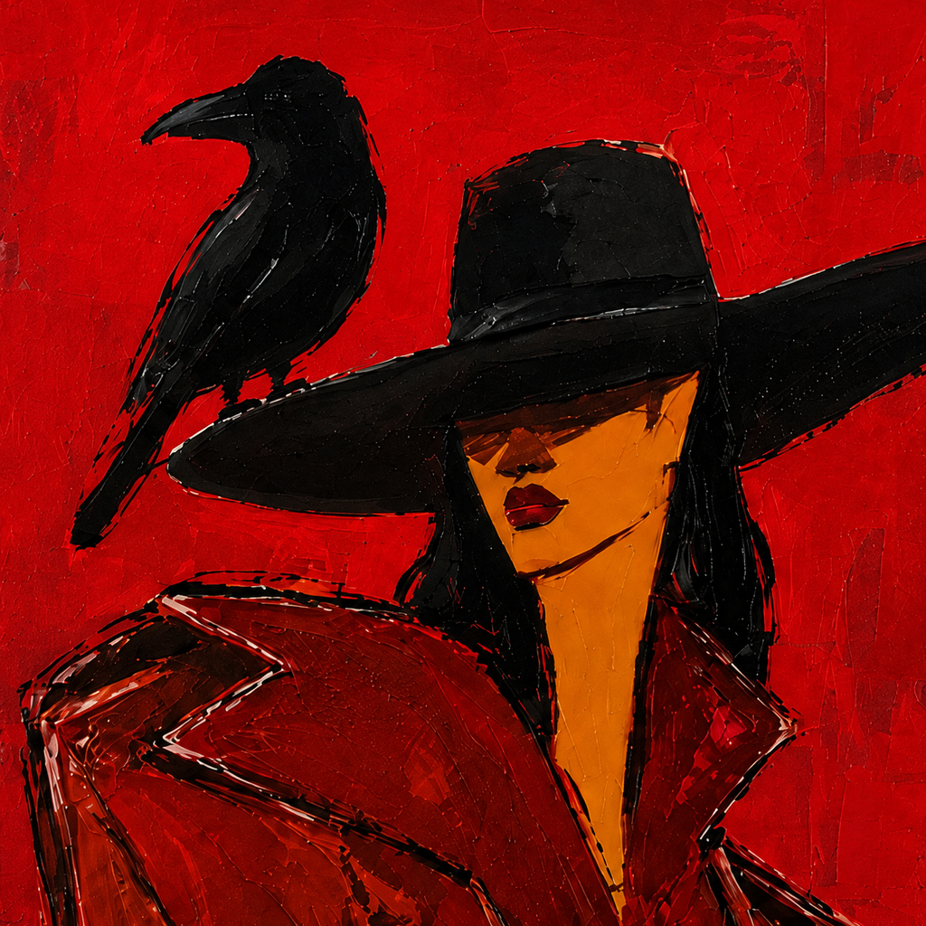 SOLORART Pop Art | Crimson Raven's Muse