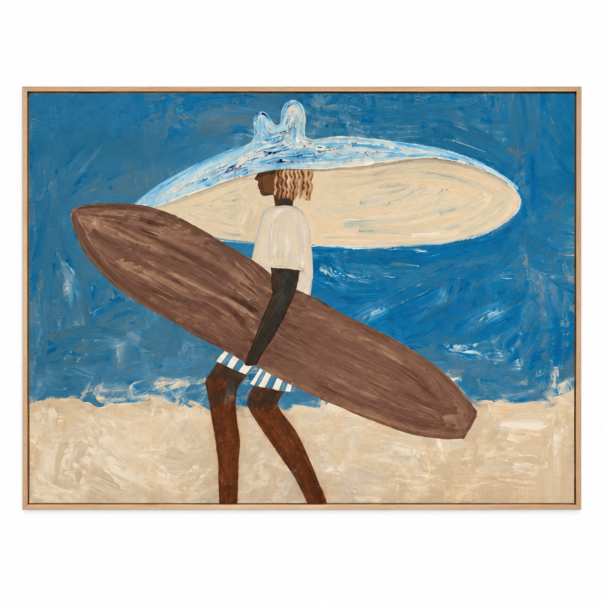 SOLORART Vintage Americana Art | Double Board Surfer