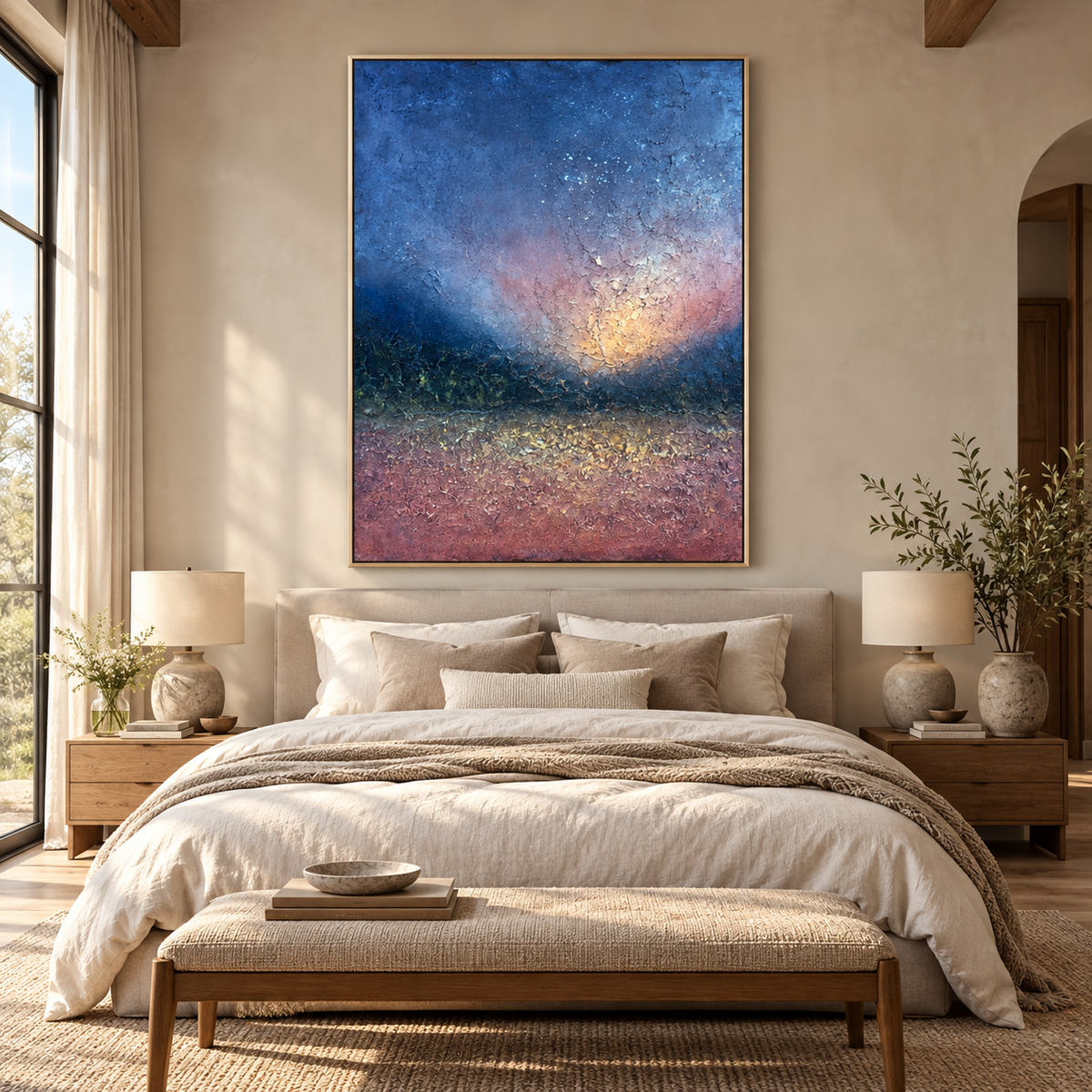 SOLORART Wabi-Sabi Art | Dusk Cracked Horizon