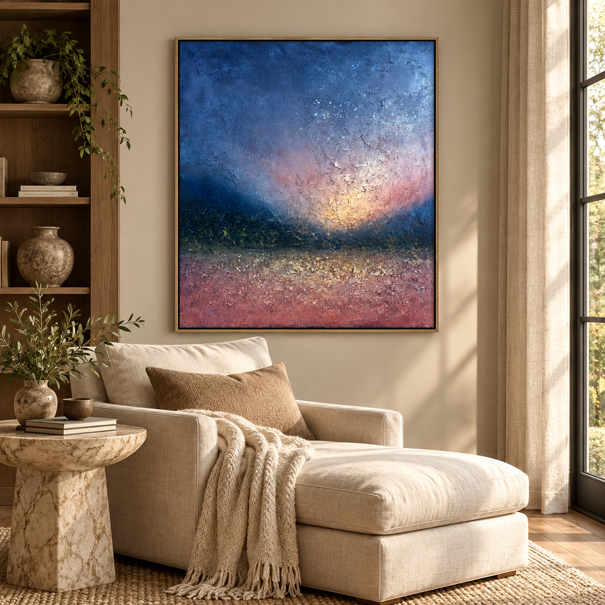 SOLORART Wabi-Sabi Art | Dusk Cracked Horizon