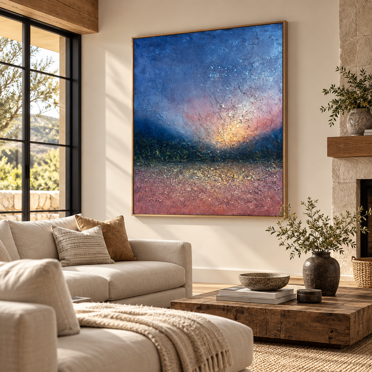 SOLORART Wabi-Sabi Art | Dusk Cracked Horizon
