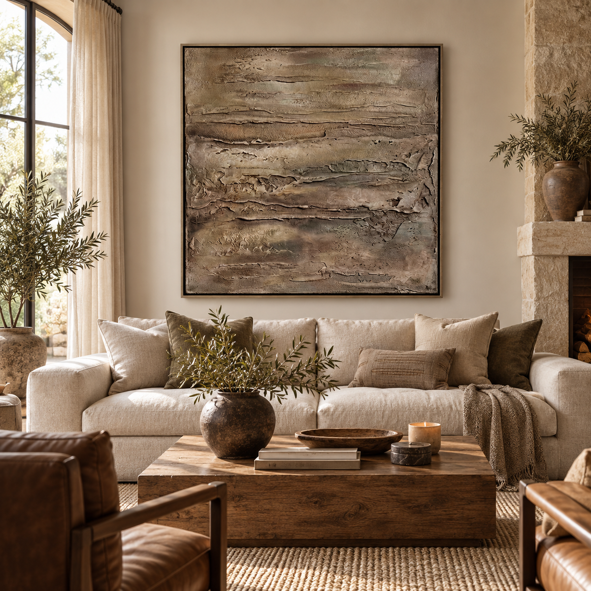SOLORART Wabi-Sabi Art | Earthy Texture Flow