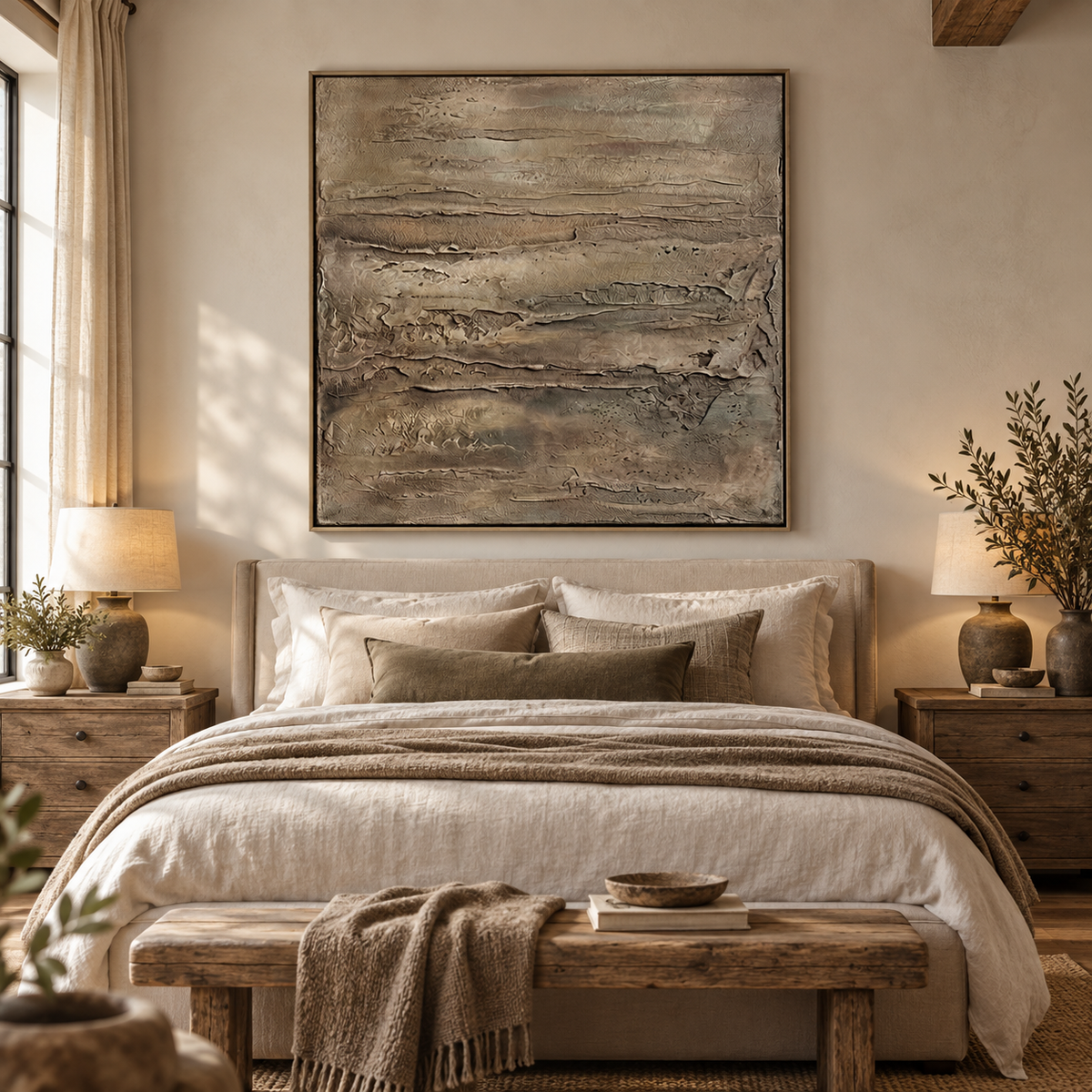 SOLORART Wabi-Sabi Art | Earthy Texture Flow