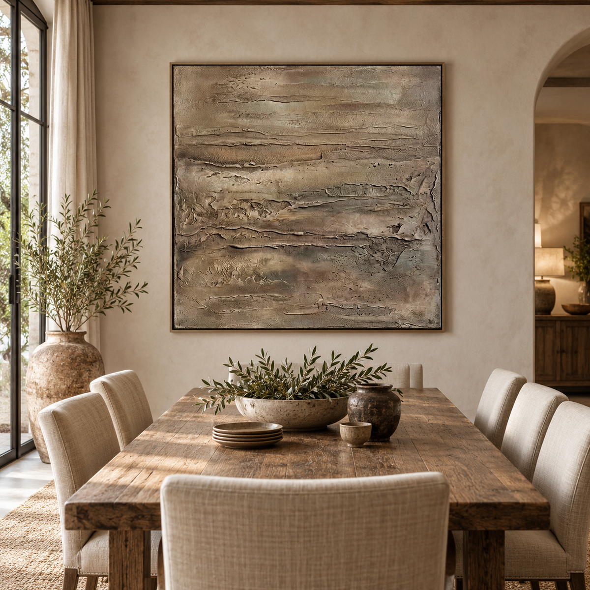 SOLORART Wabi-Sabi Art | Earthy Texture Flow