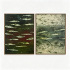 SOLORART Wabi-Sabi Art | FISH Shoal in Dusk