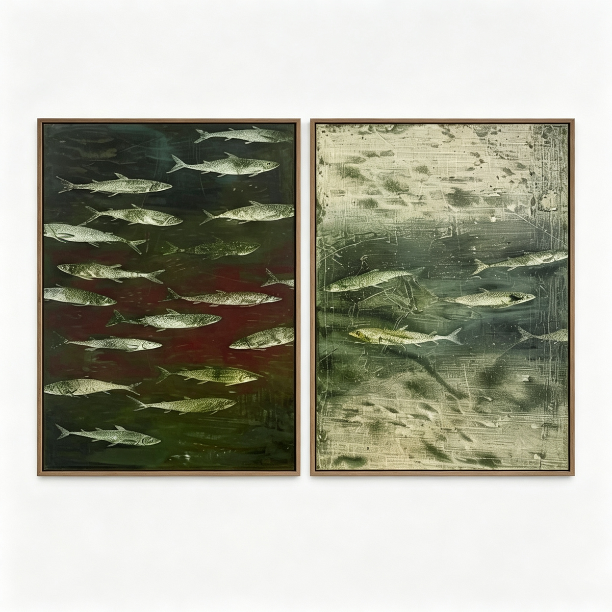 SOLORART Wabi-Sabi Art | FISH Shoal in Dusk