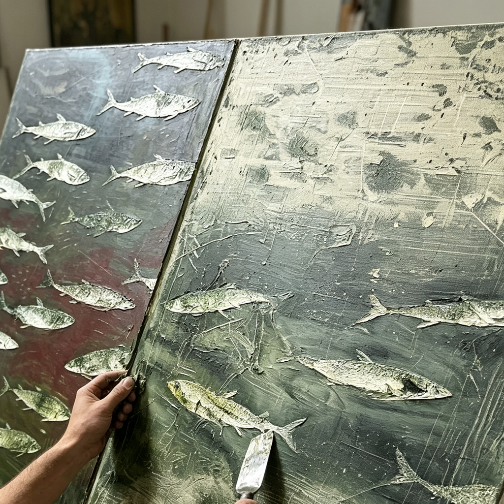 SOLORART Wabi-Sabi Art | FISH Shoal in Dusk