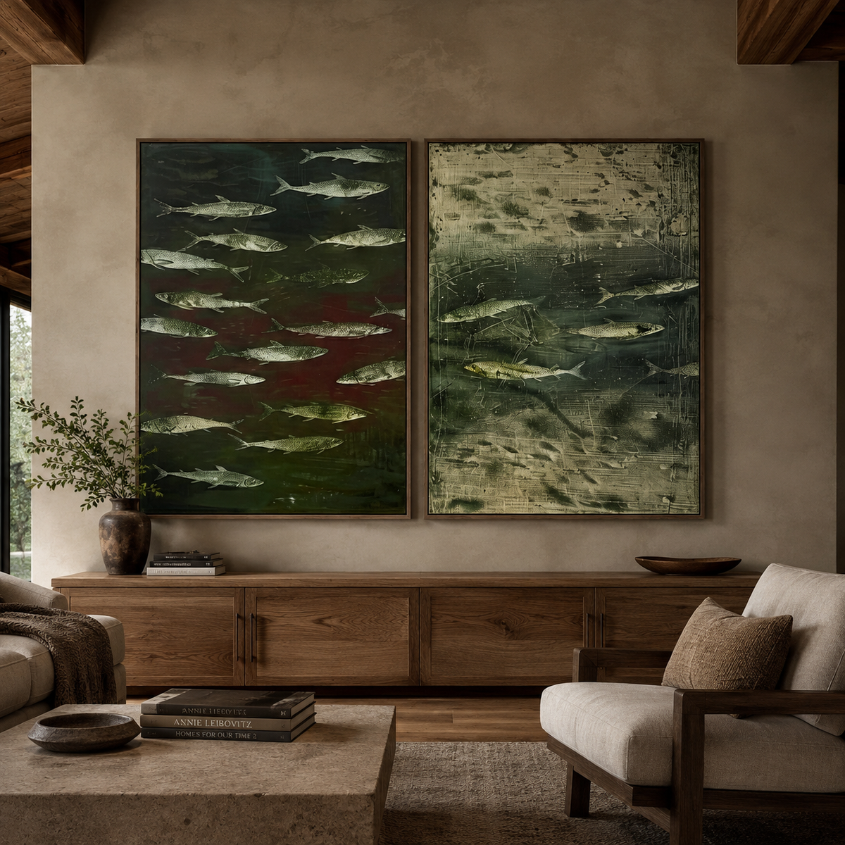 SOLORART Wabi-Sabi Art | FISH Shoal in Dusk