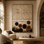 SOLORART Wabi-Sabi Art | Fibrous Circle Textures