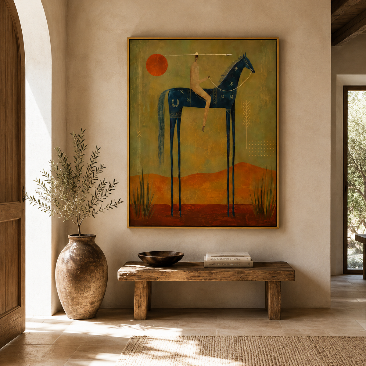 SOLORART Vintage Americana Art | Folk Symbol of the Desert