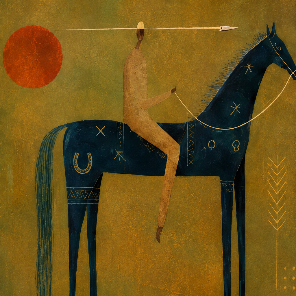 SOLORART Vintage Americana Art | Folk Symbol of the Desert