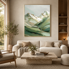 SOLORART Abstract Art | Gilded Mountain Drift