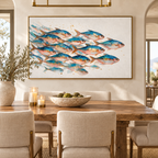 SOLORART Abstract Art | Gilded Shoal in Motion