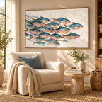 SOLORART Abstract Art | Gilded Shoal in Motion