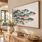 SOLORART Abstract Art | Gilded Shoal in Motion