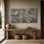 SOLORART Contemporary Luxe Art | Golden Ember Bloom