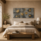 SOLORART Contemporary Luxe Art | Golden Ember Bloom