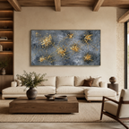 SOLORART Contemporary Luxe Art | Golden Ember Bloom