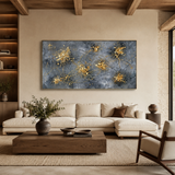 SOLORART Contemporary Luxe Art | Golden Ember Bloom