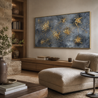 SOLORART Contemporary Luxe Art | Golden Ember Bloom
