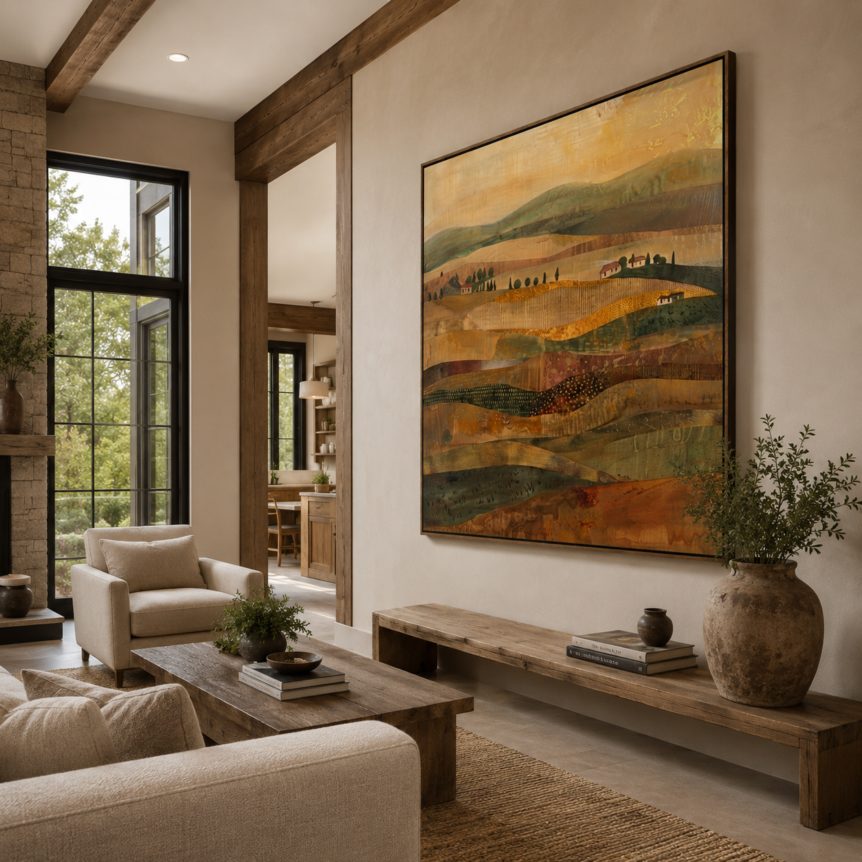 SOLORART Bohemian Art | Golden Field Echoes