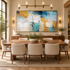 SOLORART Abstract Art | Golden Haze of Azure