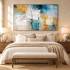 SOLORART Abstract Art | Golden Haze of Azure