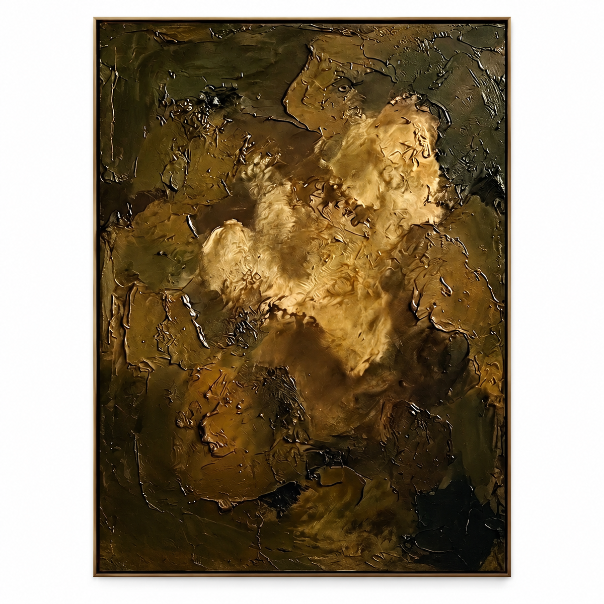 SOLORART Wabi-Sabi Art | Golden Shadow Figure