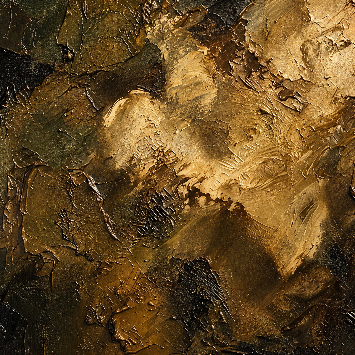 SOLORART Wabi-Sabi Art | Golden Shadow Figure