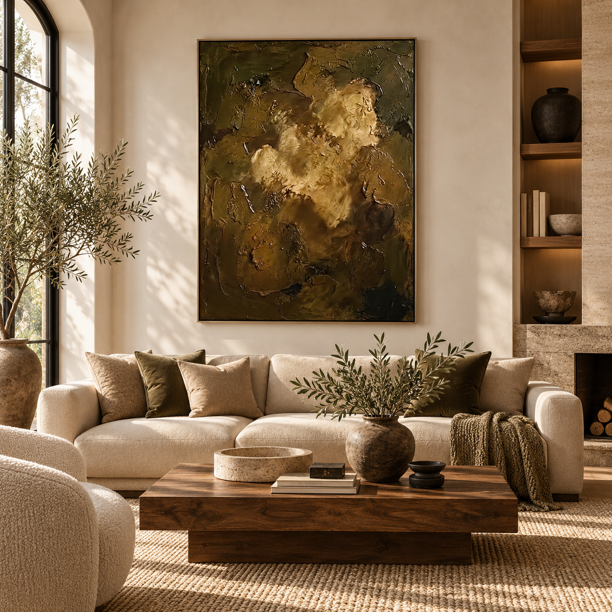 SOLORART Wabi-Sabi Art | Golden Shadow Figure