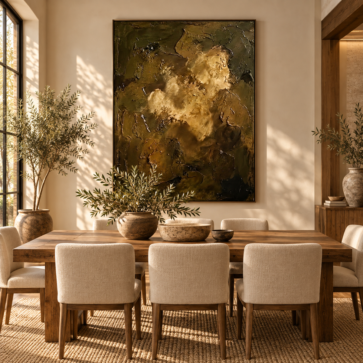 SOLORART Wabi-Sabi Art | Golden Shadow Figure