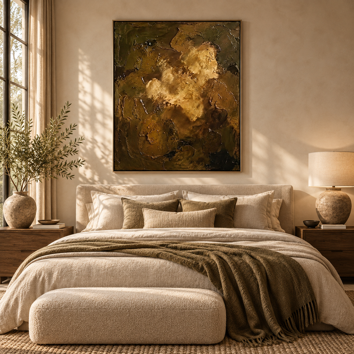 SOLORART Wabi-Sabi Art | Golden Shadow Figure
