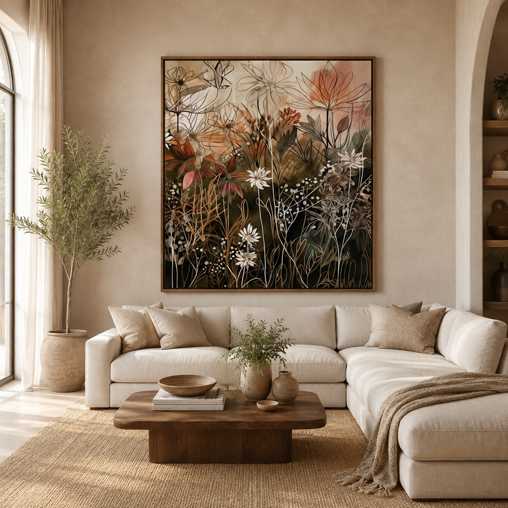 SOLORART Bohemian Art | Hearthside Blossoms