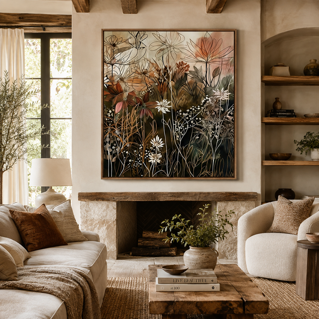 SOLORART Bohemian Art | Hearthside Blossoms