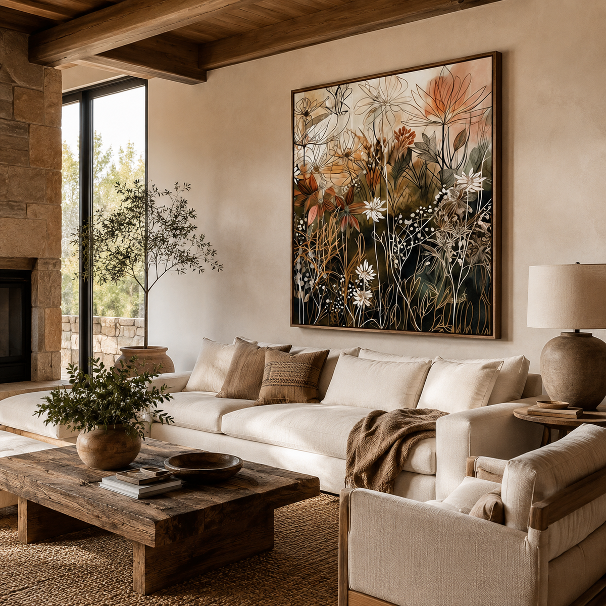 SOLORART Bohemian Art | Hearthside Blossoms