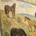 SOLORART Vintage Americana Art |  Hilltop Horses