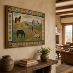 SOLORART Vintage Americana Art |  Hilltop Horses