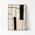 SOLORART Abstract Art | Minimal Black Grid