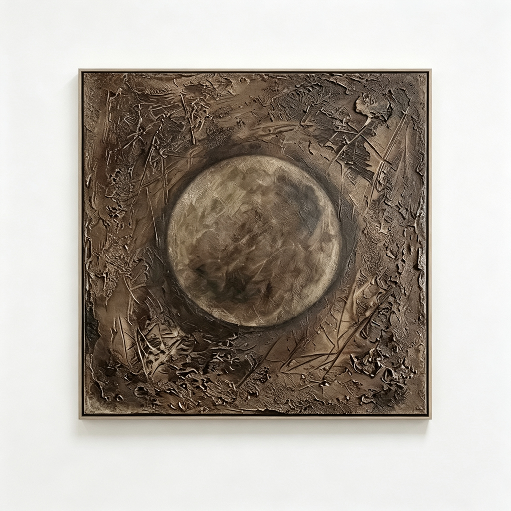  SOLORART Wabi-Sabi Art | Moonlit Earth Flow