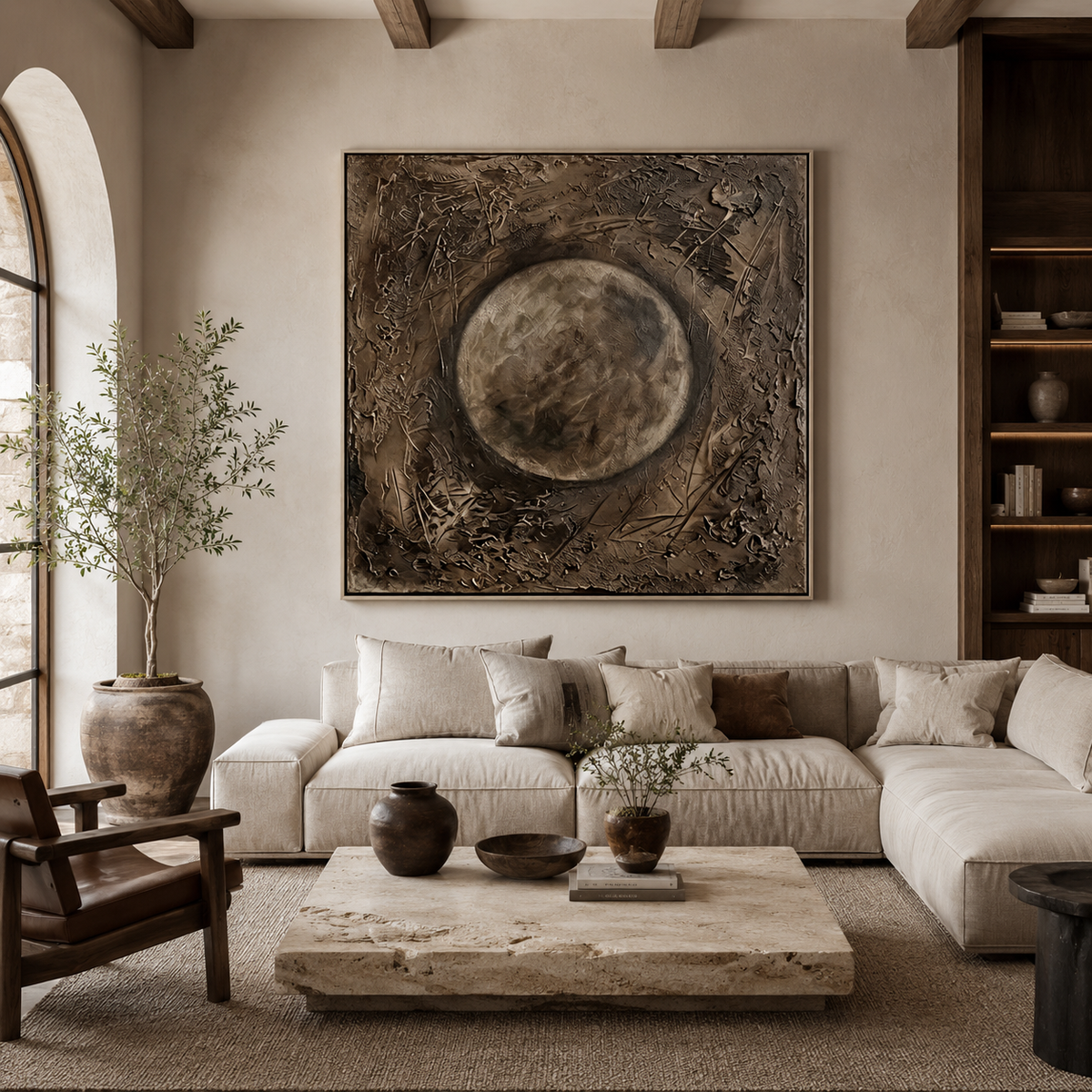  SOLORART Wabi-Sabi Art | Moonlit Earth Flow