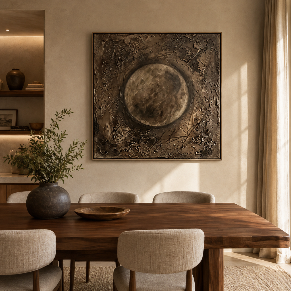  SOLORART Wabi-Sabi Art | Moonlit Earth Flow