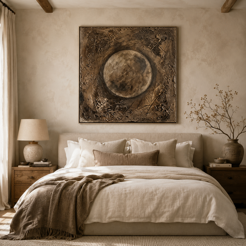  SOLORART Wabi-Sabi Art | Moonlit Earth Flow